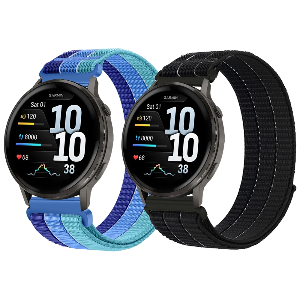 20mm 22mm Nylon-Gewebeband für Garmin Forerunner 570 265 255 165 55 / Vivoactive 6 5 4 Uhrenarmband für Garmin Venu 4 3 2 Plus
