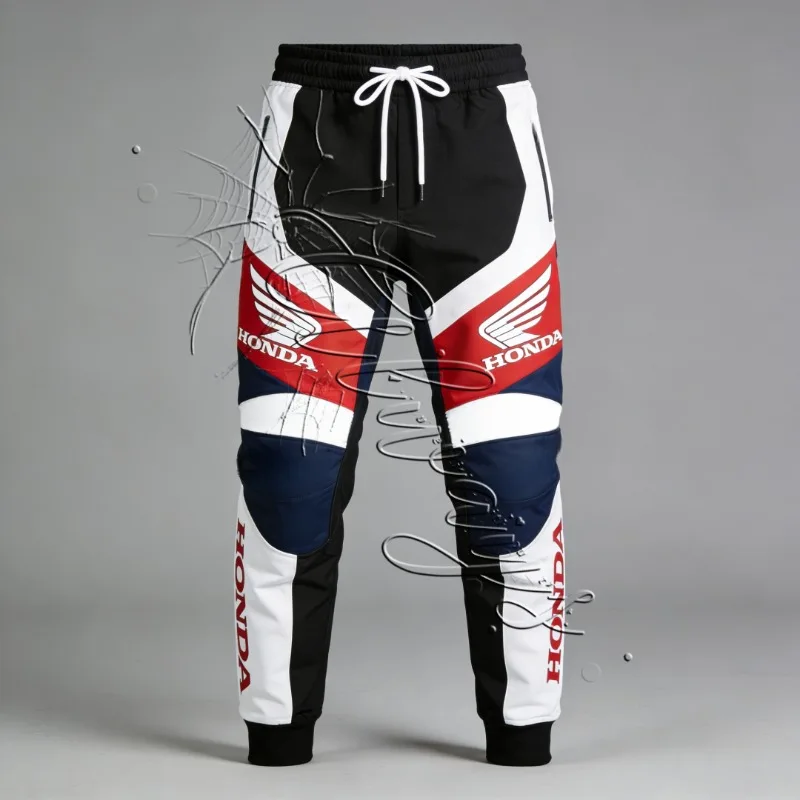 

2026Fashion New Motorcycle Suit Honda Racing Enthusiast Rider Sports Quick Drying Pants Men's and Women's OutdoorSunscreen Pants