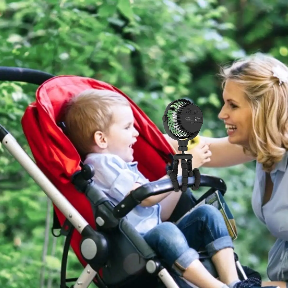 Ventilador portátil de 5200mAh para carrito, batería recargable, accesorios de coche para cochecito de verano, Usb, ventilador eléctrico de mano para el hogar,ventilador bebe