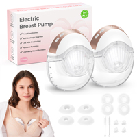 Wearable Breast Pump Hands Free Electric Breast Pumps 3 Modes 12 Levels Comfort Milk Collector Lightweight with LED Display