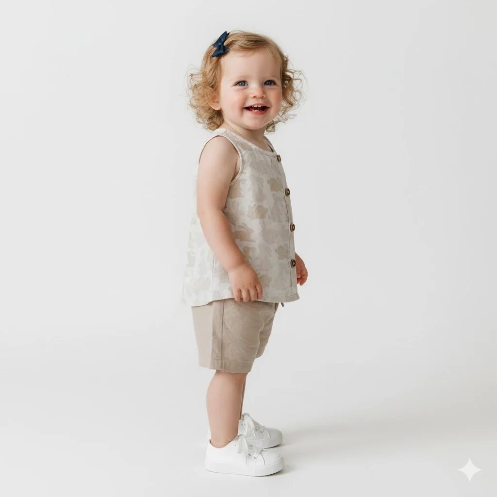 

SeasonSea Baby Pure Cotton Set Summer for 0-2Y Babies Comfortable Kids Breathable Loungewear Spring Suit Print Toddler Set