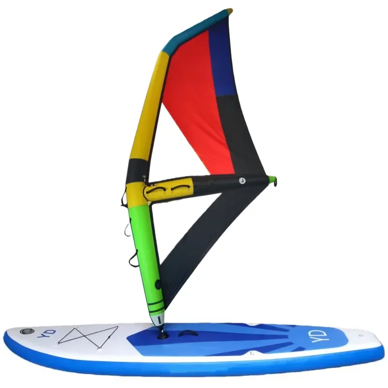 YD Yeah Sport Inflatable Surfboard Windsurfing Sail Set Portable Stand Up Paddle Board  Beginners Water Sports Gear