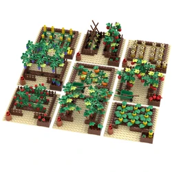 Moc Farm und Ranch Dekoration Modell Zoo botanischen Garten Bausteine DIY Ziegel ländliche Landschaft Tier und Gemüse Szenen