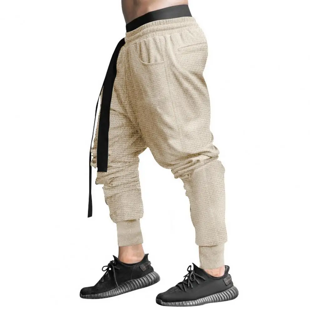 Men Trousers Men's Loose Harem Pants with Drawstring Waist Ankle Bands for Daily Wear Sports Activities Men Casual Pants