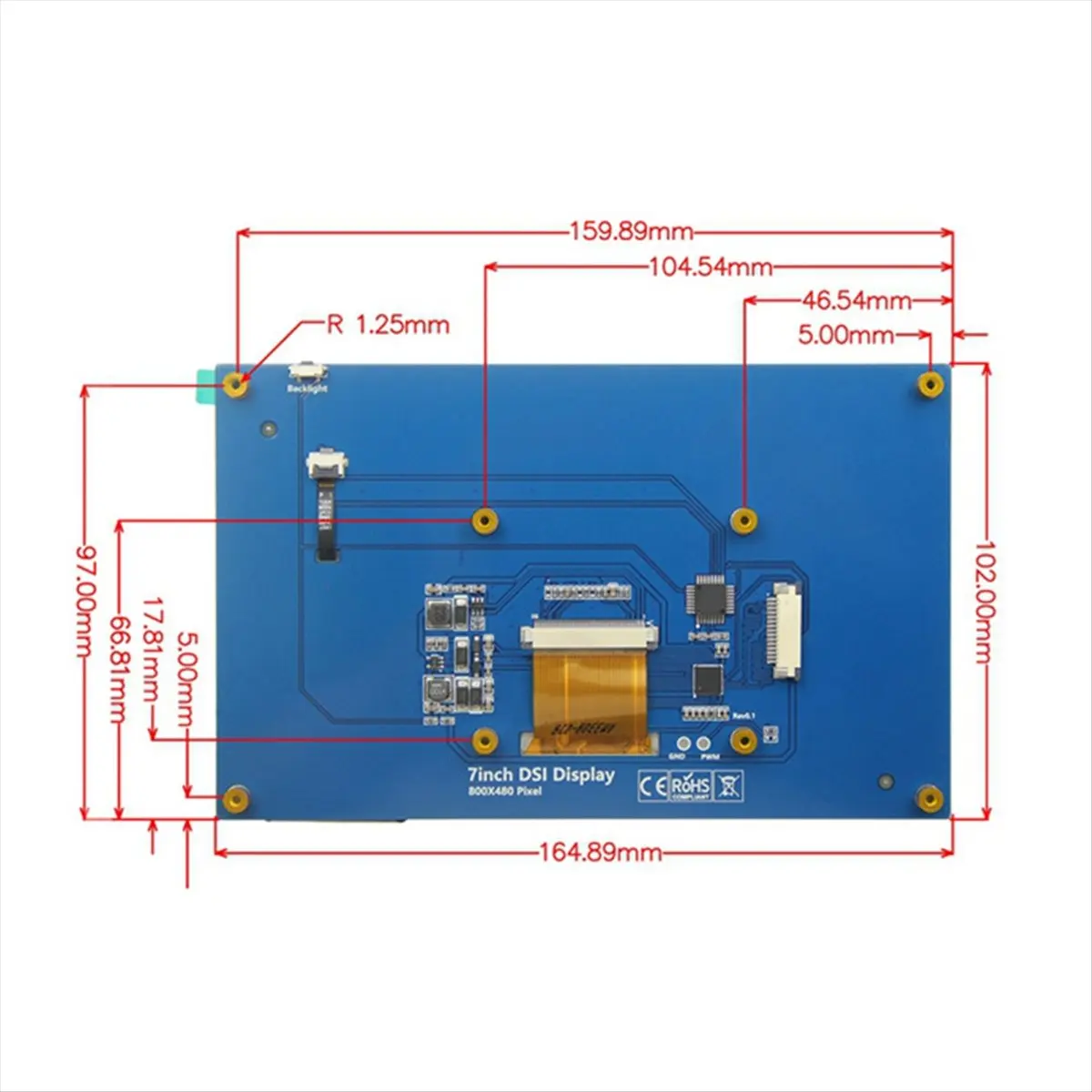

M85K для 5-дюймового сенсорного экрана IPS, панель монитора дисплея IMIPI, подходящая для платов 3B, 5-дюймовый