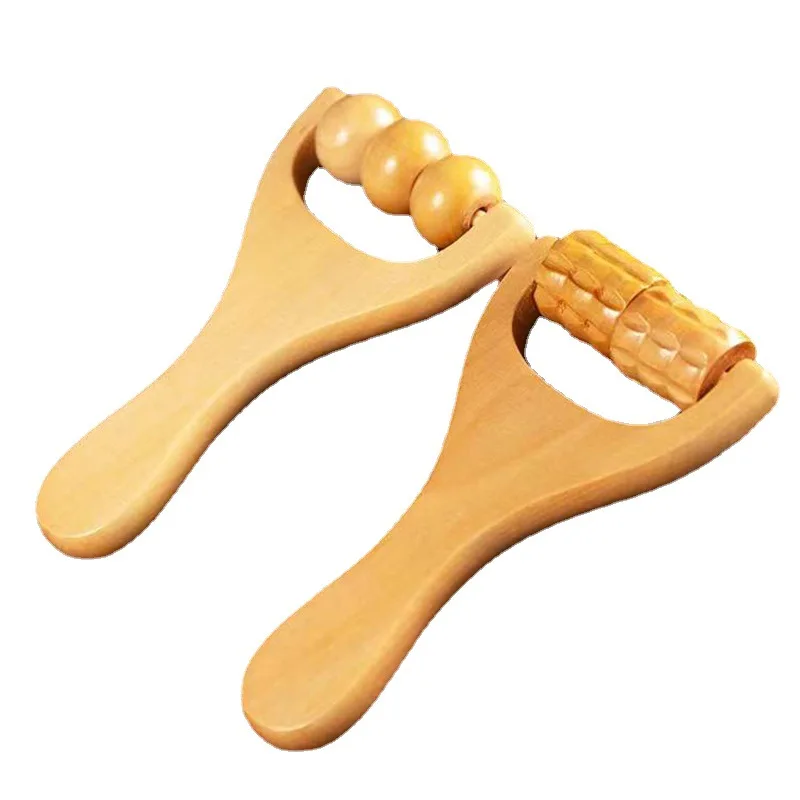 Roller Massager Wooden Therapy Body Massage Tool Foot Face Shoulder Neck Hand Push Full Body Massager Muscle Pain Relief Tool