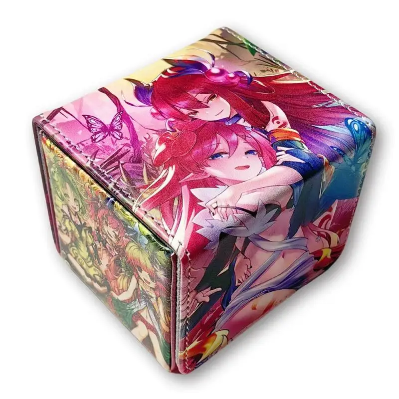 Yu-Gi-Oh! Ash Blossom & Joyous Spring DIY Large Capacity Leather Card Box Thickened Anime Game Collection Card Storage Box