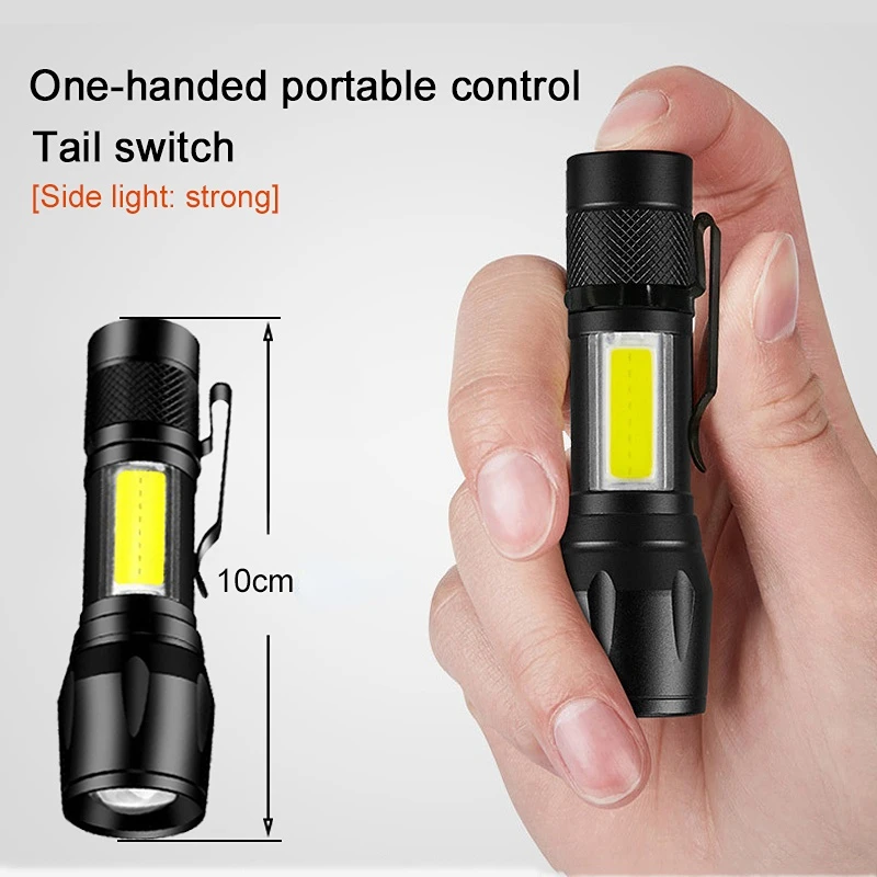 Portable LED Rechargeable Flashlight Zoom USB Charging Flashlight LED Torch Lantern 3 Lighting Modes Camping Light Mini Torch