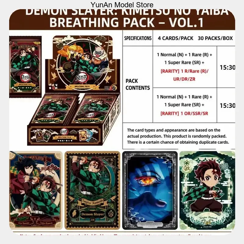 Hobby GIft Anime Merch Collectible Trading Cards Collection Cards Breath Pack Vol.1 Po Xiao Demon Slayer: Kimetsu no Yaiba KAYOU