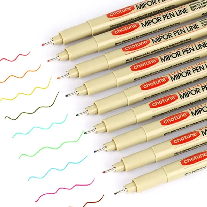 0.5 mm Micro, Fineliner Pen Set Ink, Fine Point Pen,Multi-liner, Sketching, Anime,Artist Illustrating/ Technical Drawing,Office