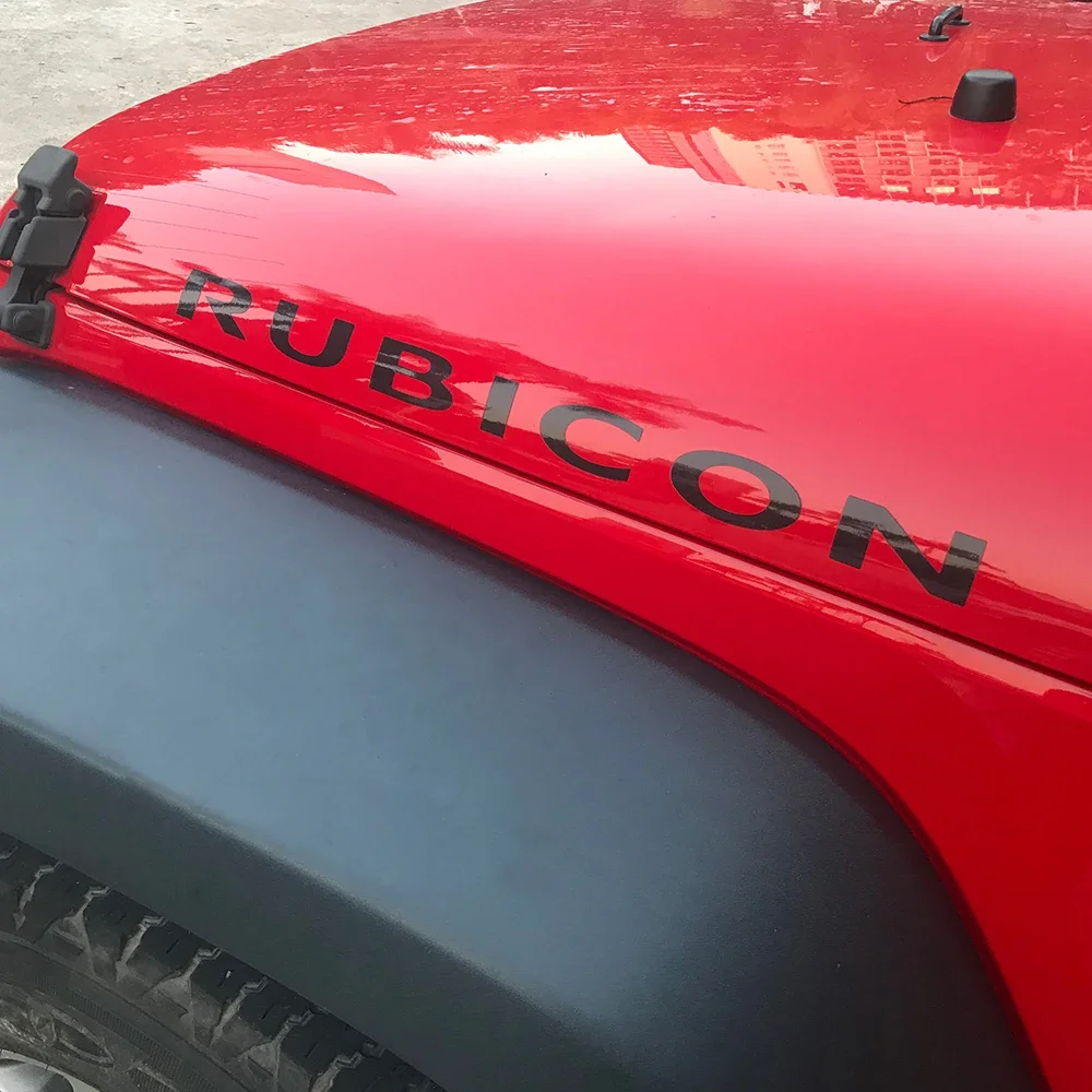 2PCS Car Hood Cover Stickers For Jeep Wrangler Unlimited JK JL CJ RUBICON 4X4 392 DIY Auto Tuning Accessories Vinyl Film Decals view 2