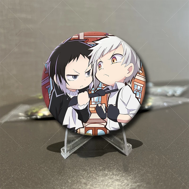 Bungo Stray Dogs-Pin esmaltado, broches de Anime, agencia de detectives armados, Osamu Dazai, insignia de dibujos animados, mochila, sombrero, accesorios de joyería