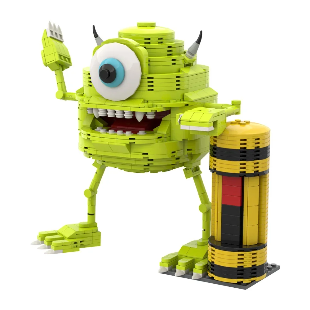 Gobricks MOC monstres inc blocs de construction monstre vert Mike Wazowski modèle Robot briques bricolage assemblé jouet pour enfants cadeau