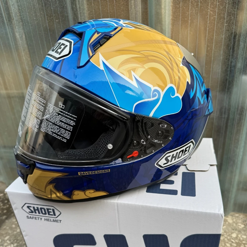 SHOEI X-15 Marquez 93 Thailand Commemorative Motorcycle Helmet Blue/Gold All-Season SHOEI Helme