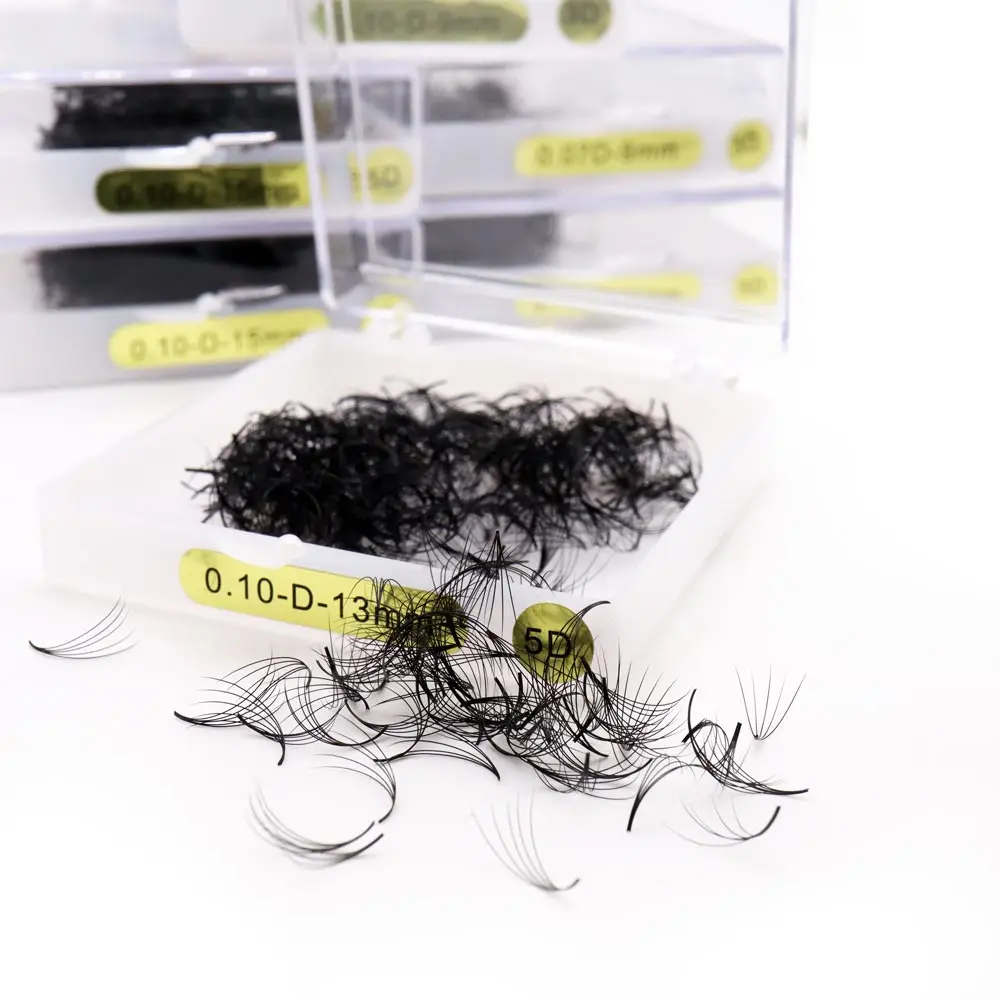 2D 0.07/0.10 Thickness 500Fans/1000Fans Thin Pointy Base Loose Fans Lashes Eyelash Extensions