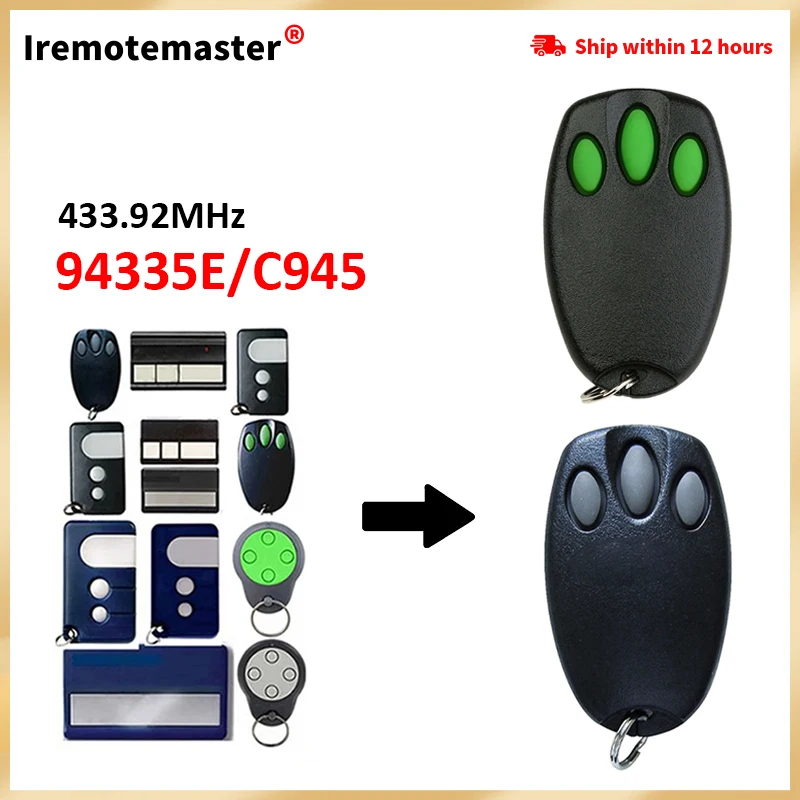 

Remote for 94335E 84330E 84335E 84335EML MR60 MR600A MR650 Remote Control Garage Door Opener 433.92MHz