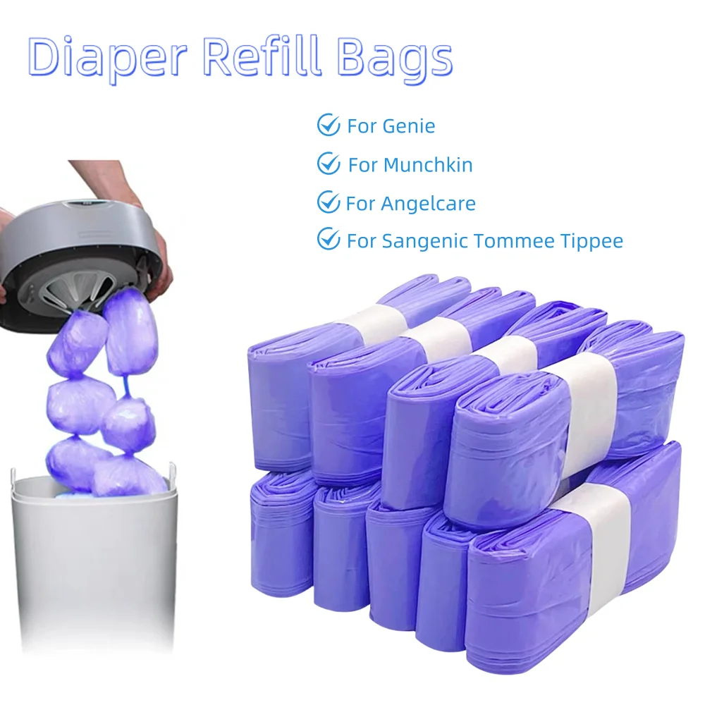 

Запасные части для ведра для подгузников Tommee Tippee, мешки для заправки подгузников для Genie, мешки для мусора для подгузников Angelcare для Munchkin, ароматические