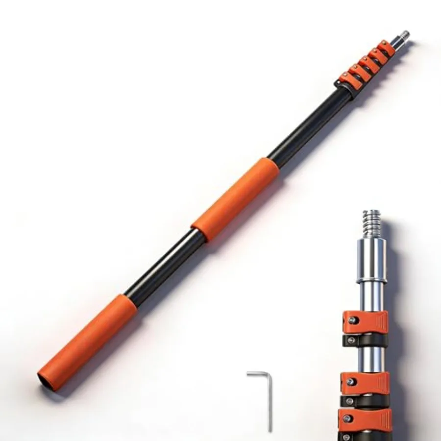 

Telescopic Extension Pole Flip-Lock and Screw Dual Locking Extendable Pole Multi-Purpose Paint Roller Extension Pole for Painti