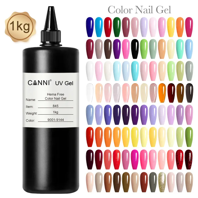 

1 Liter CANNI Nail Gel Polish HEMA FREE Long Wear Diamond Top Coat Fantastic Ultra Gorgeous Color Soak Off UV LED Semi Permanent