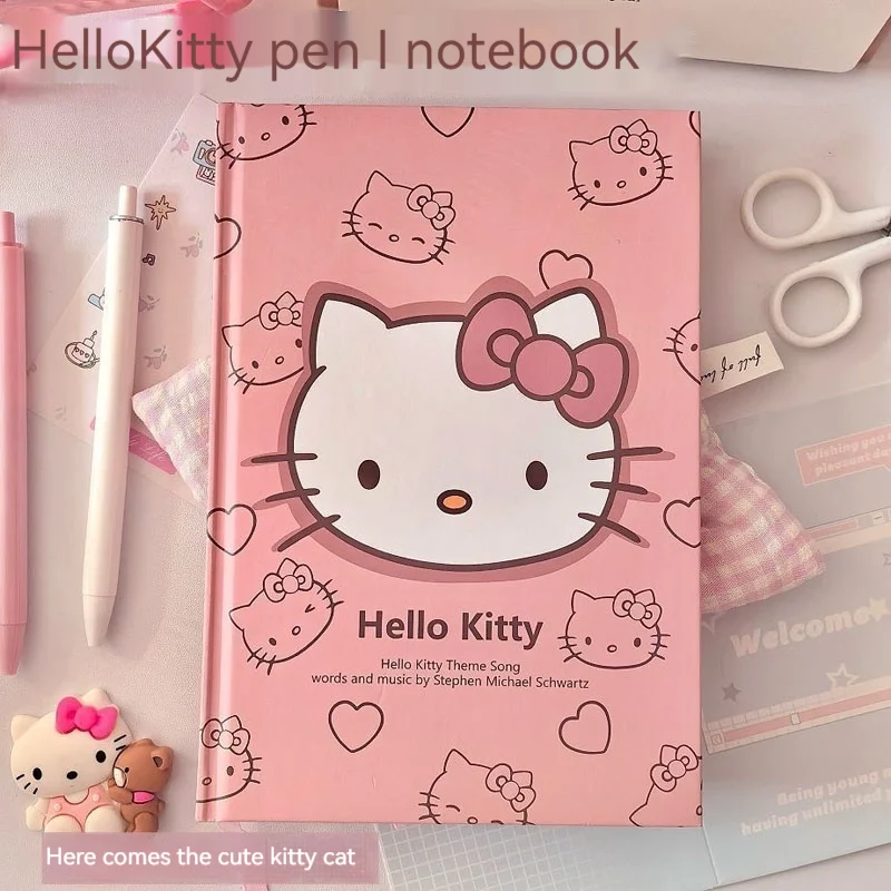 Miniso-Cuaderno rosa con dibujos animados de Anime, alta belleza, estudiante, aprendizaje, escritura, dibujo, cuaderno duro, grabación de notas, juguete, papel de regalo