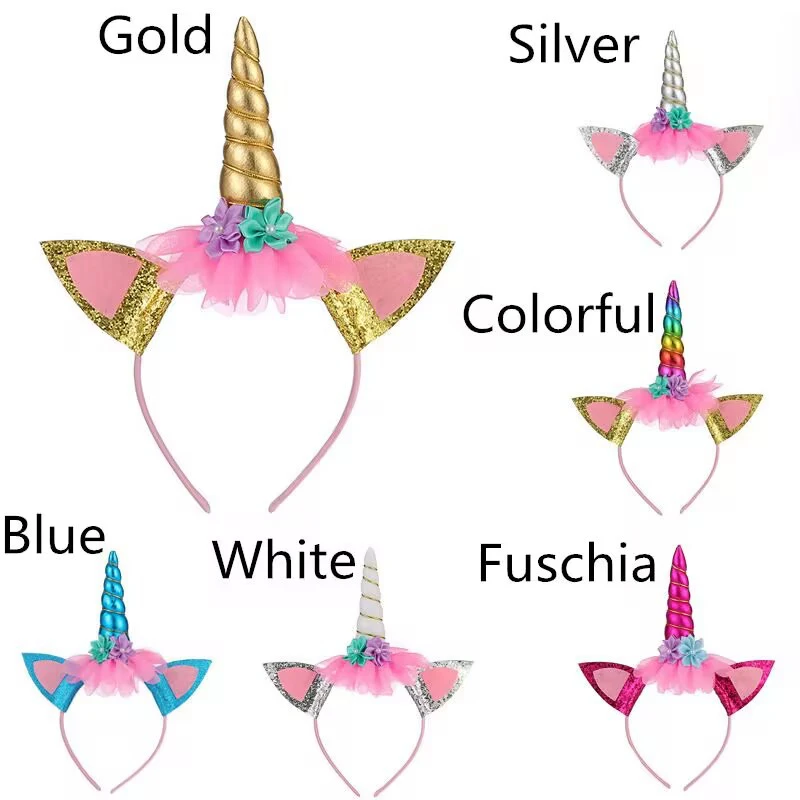 

Cute Unicorn Hairband Animals Children Colorful Princess Creative Decoration Cartoon Funny Girl's Birthday Christmas Present