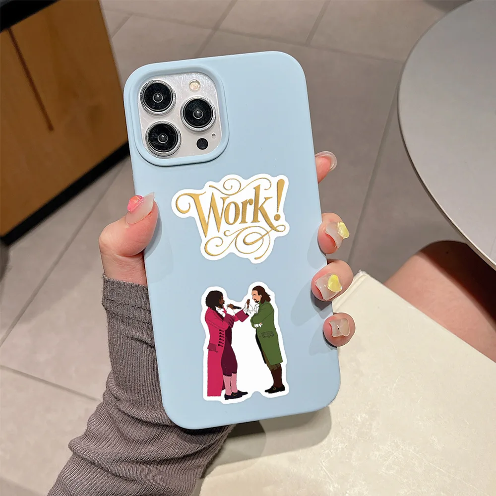 10/55 pçs dos desenhos animados hamilton musical graffiti adesivo dos desenhos animados personalizado diy papelaria caixa copo de água diário decalque à prova dwaterproof água brinquedo