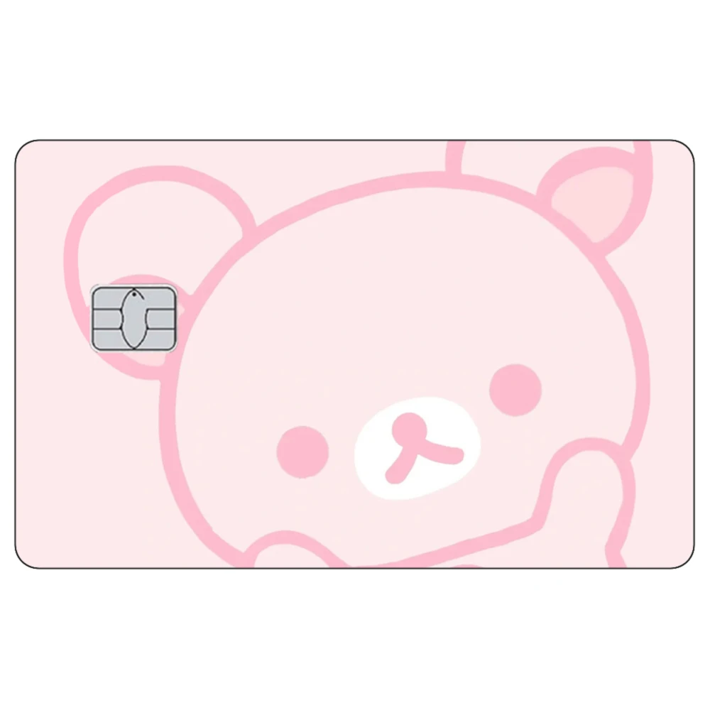ملصقات غير لامعة لبطاقة الائتمان الكرتونية من Rilakkuma وKiiroitori لمجموعة VISA JCB و Mastercard Beautify Decorate Girl