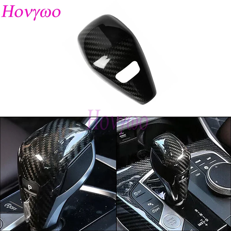 

Real Carbon Fiber Gear Shift Handle Button frame Decoration Cover For BMW 3 Series G20 G28 Interior Accessories
