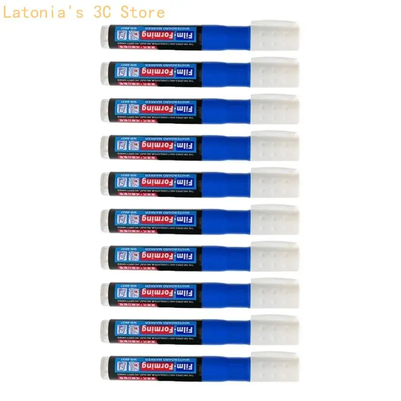 Filmbildender Whiteboard-Marker, trocken abwischbar, 10er-Pack für den Einsatz Klassenzimmer und bei Besprechungen X3UB – Detail 2