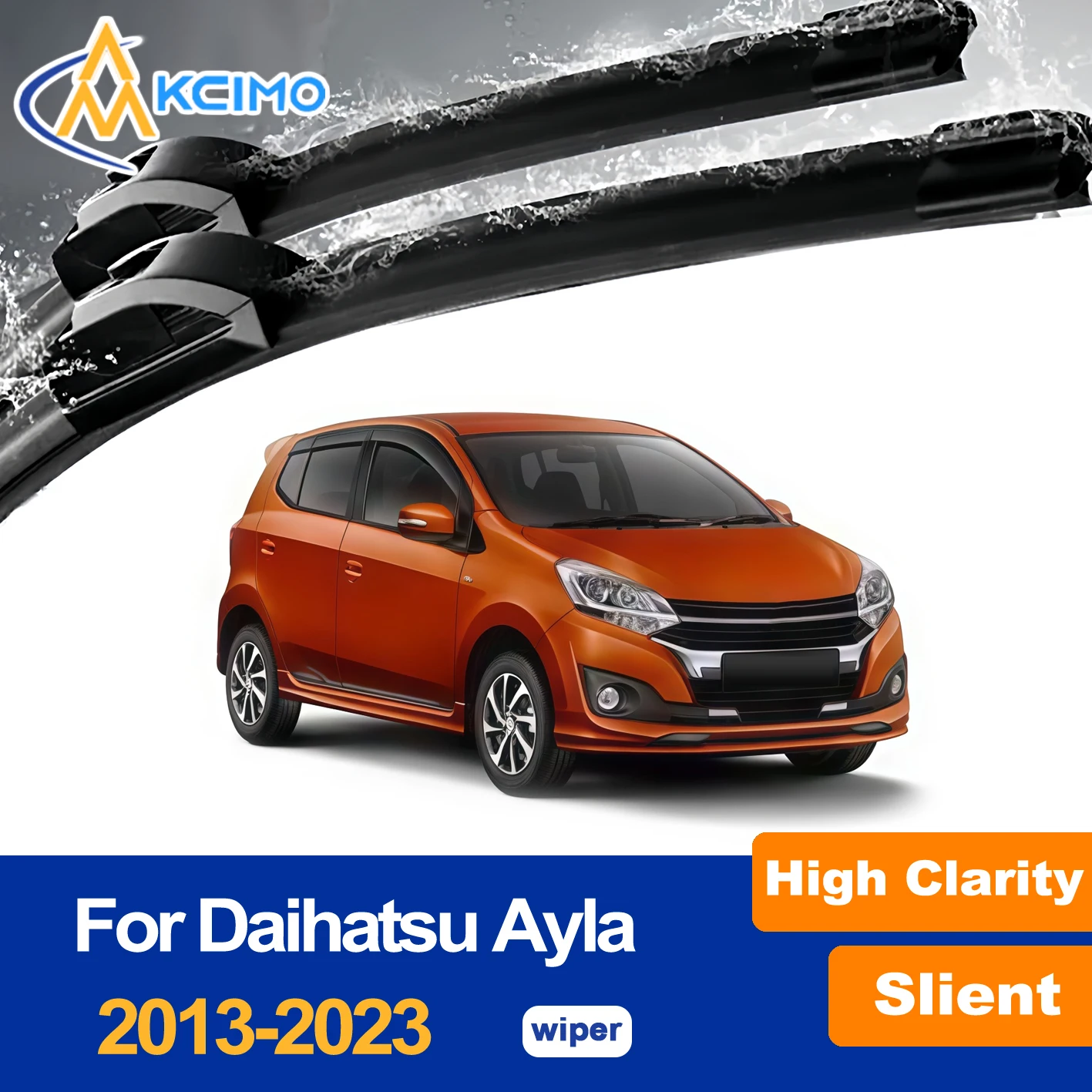 2PCS Windshield Wiper Blades Set For Daihatsu Ayla B100 2013-2023 Toyota Agya - Front Pair All Weather Rubber​ Wipers