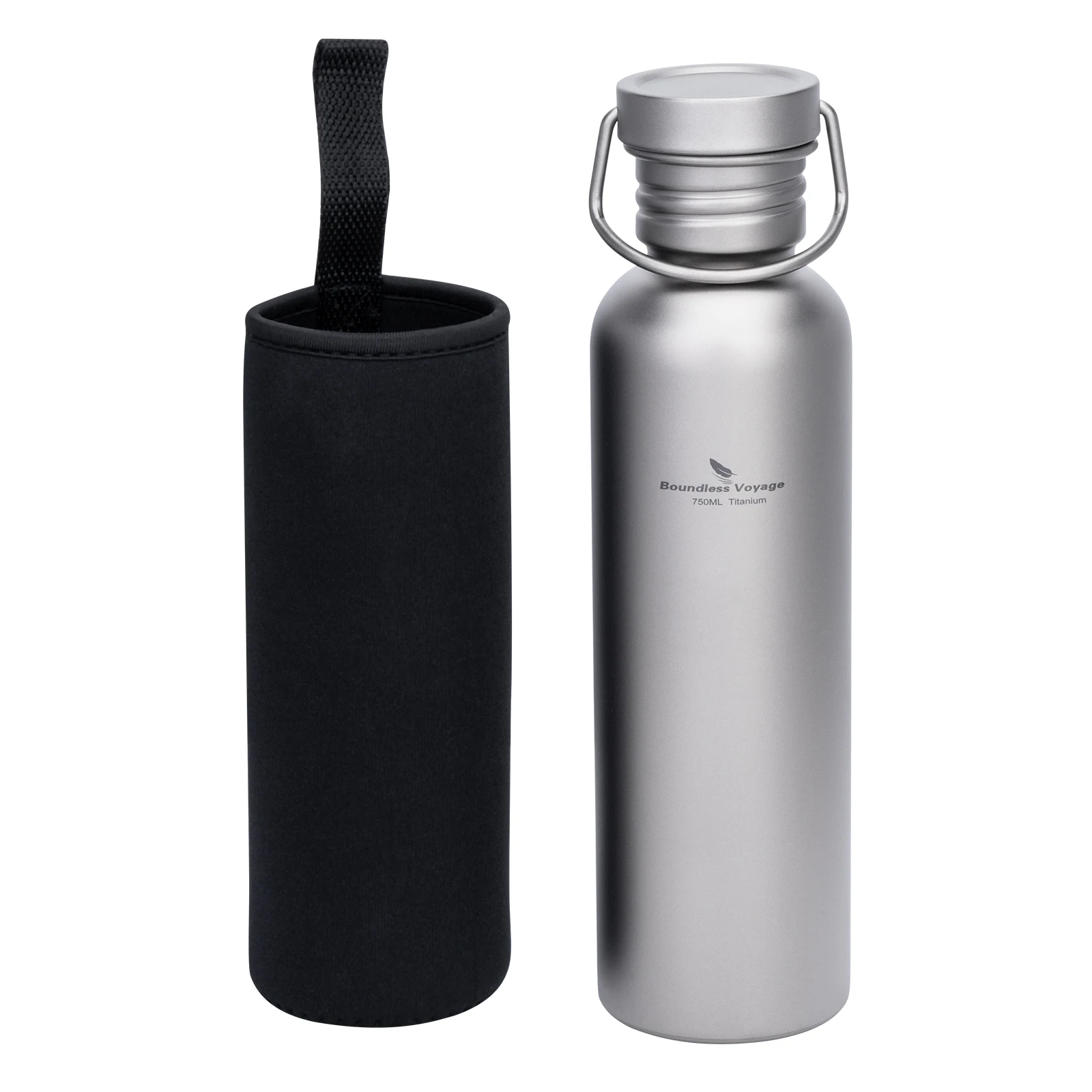 Boundless Voyage Titan-Wasserflasche mit breiter Öffnung, wiederverwendbare Sport-Trinkflasche für Camping, Wandern, Picknick, Klettern, Laufen