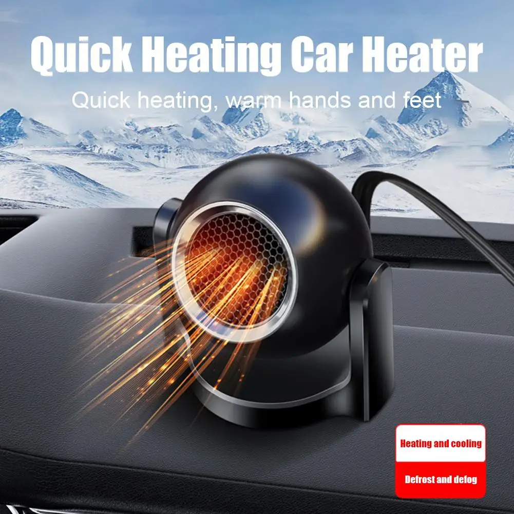 Portable Car Heater 12V 120W Electric Heating Fan Automatic Windshield Dryer Defogging Demister Defroster for Car Accessories