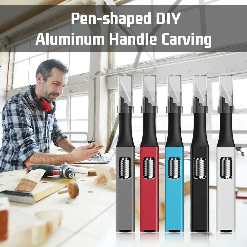 Pen-shaped Diy Aluminum Handle Carving Knife Comes That With Yourself 5 Blades Art Horseshoe By Be Replaced Can G8n2