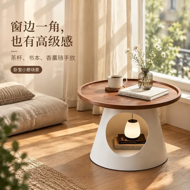 French Midcentury Luxury High-end Bay Window Kang Tatami Bedroom Coffee Tea Table Windowsill