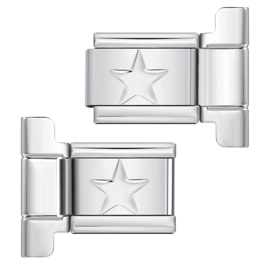 1 Stück Modischer Trend Silberfarbener Edelstahl-Uhrenarmband-Verbinder Zubehör Schmuck DIY Bastelperlen – Detail 3
