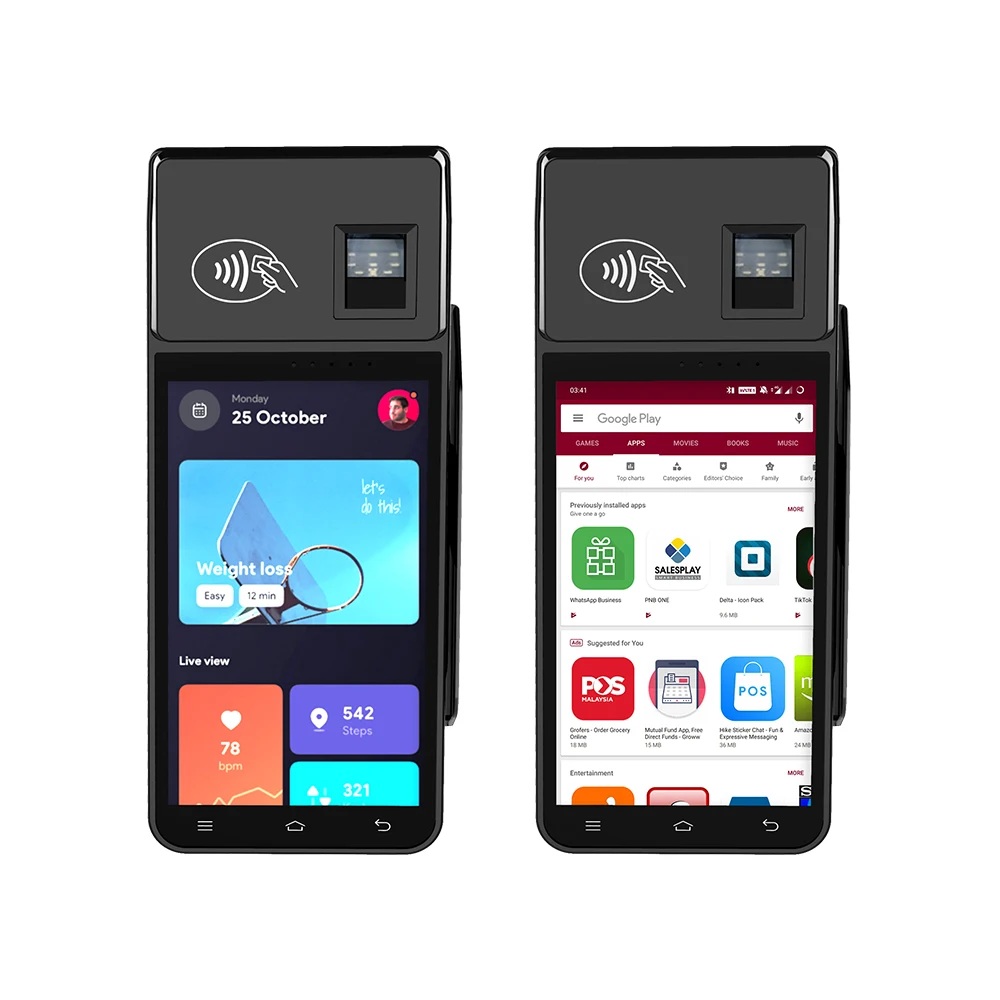 Fingerprint Module Payment Mobile POS Terminal Portable Android Cashless POS Terminal Z90 Pro