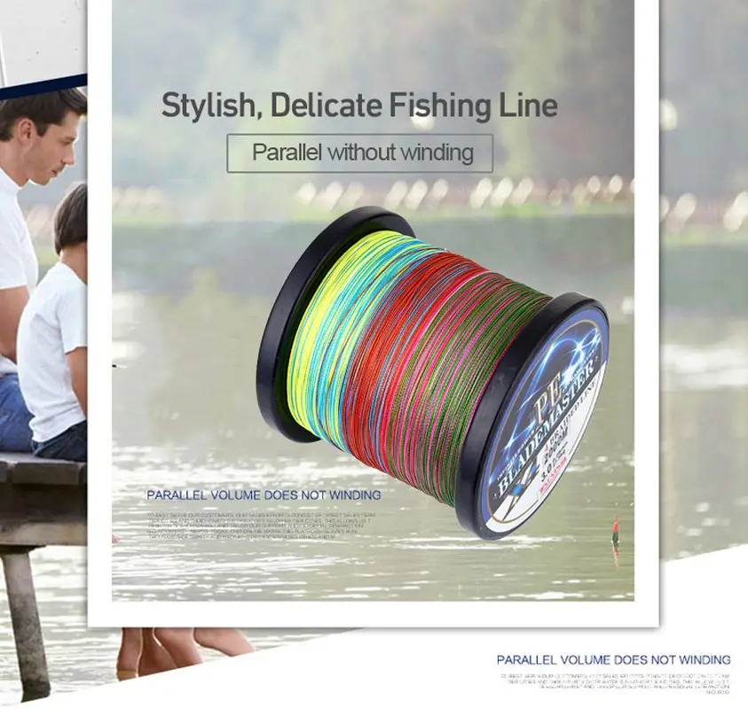 100M 300M Bện Dây Câu Cá Đầu Thô Lụa Siêu Căng Thẳng Nước Tốc Độ Cắt Multifilament Dây Câu Cá Cá Chép Câu Cá dây Chuyền