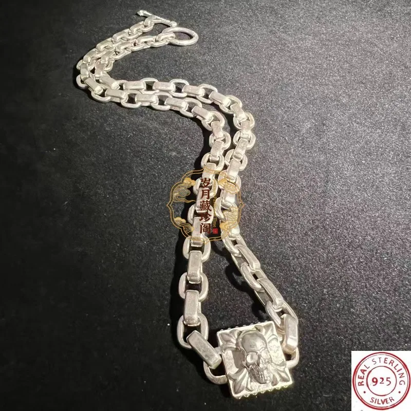 925 Silver Handmade Miao & Tibetan Silver Necklace, Rare Chinese Ethnic Jewelry, Noble Gift for Special Occasions