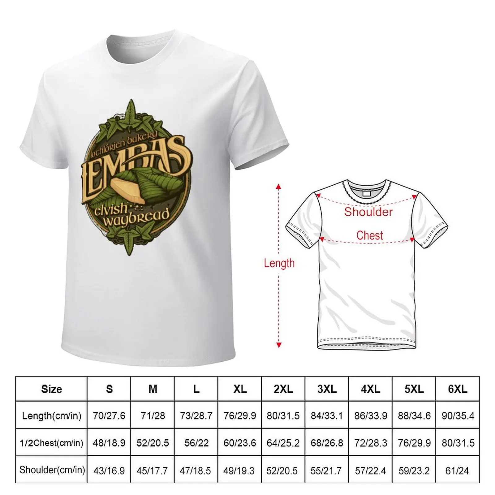 Lembas Bread T-shirt Short sleeve tee new edition blanks customs design your own mens graphic t-shirts