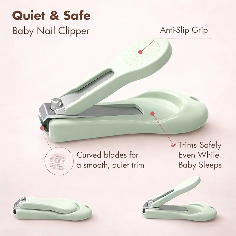 Baby Nail Care Set Manicure Pedicure Kit with Cute Case - Nail Clippers Scissors File Tweezers