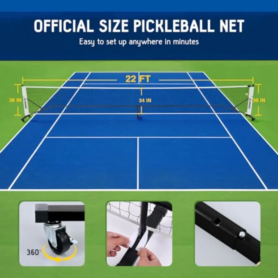 Portable 22FT Pickleball Net Set 4