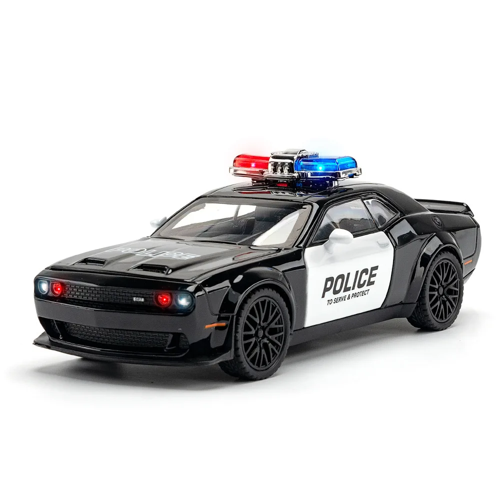 

1:32 Hellcat Police Alloy Car Model Toys Metal Diecasts Vehicle Model with Light Sound Sport Car Collection Gifts