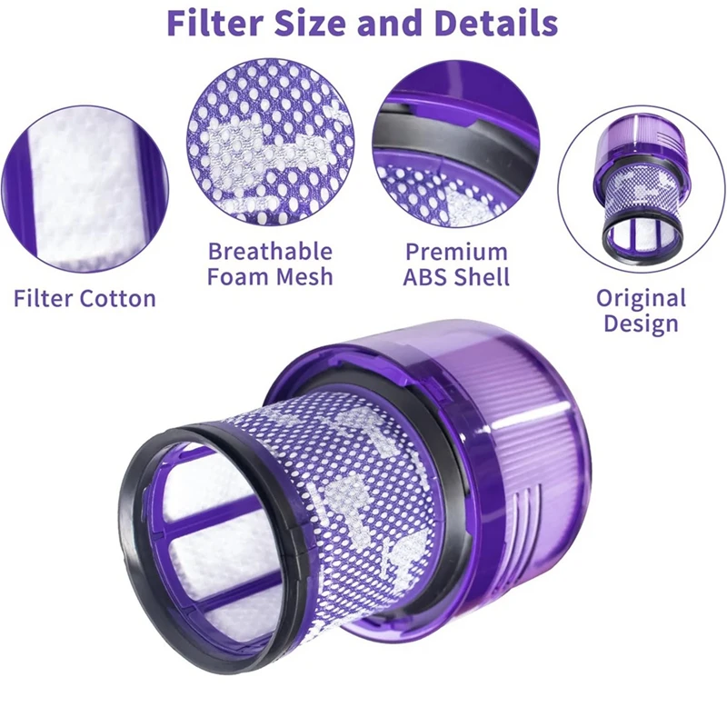 Contenedor de polvo con piezas de repuesto de filtro para Dyson V11 V15 SV14 SV15 SV22 accesorios para aspiradoras cubo de basura