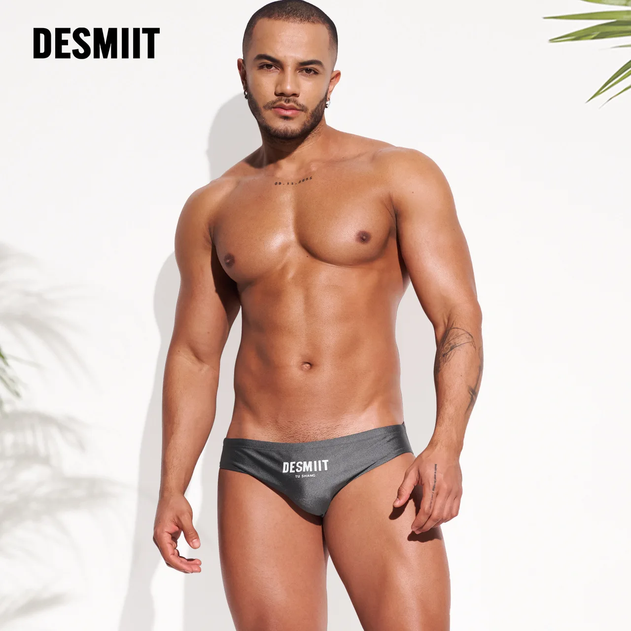 Herren-Badehose, sexy, niedrige Taille, Buchstabendruck, Badehose, Herren-Bademode, Sommer, leicht, atmungsaktiv, Strandmode, Badeanzug