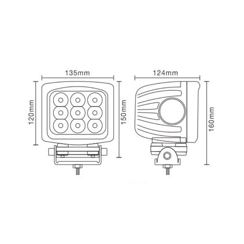 Projecteur antibrouillard LED pour camions, lampe de conduite à faisceau d'inondation, lampe de travail pour tracteur, accessoires tout-terrain, véhicule automatique, 4x4, 12V, 24V, 6 pouces, 90W