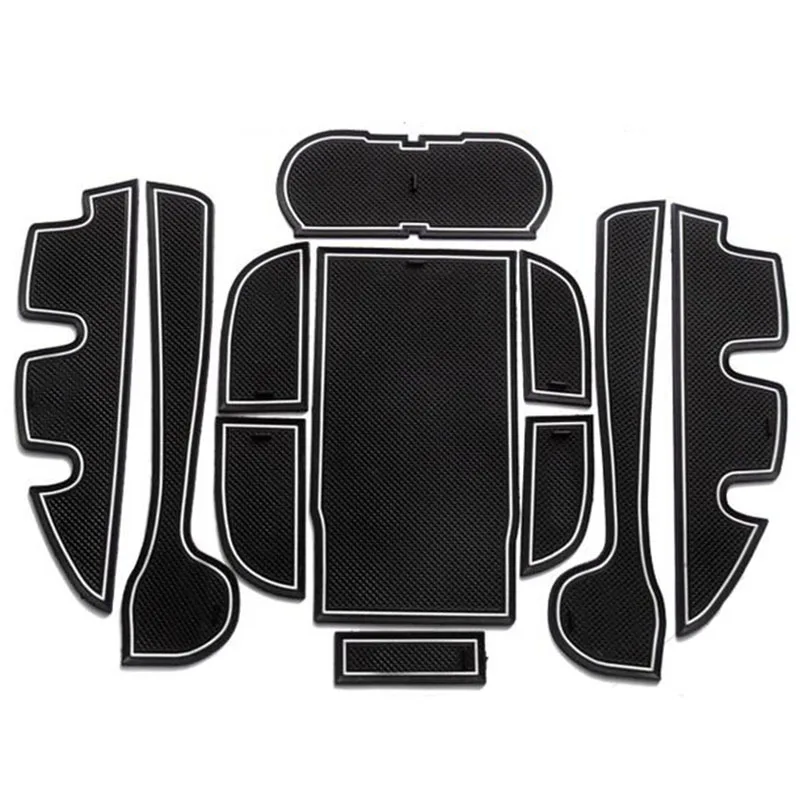 Gate Slot Pad Interior Door Pad/Cup for Toyota Camry Accessories 2012 2013 2014 2015 Non-Slip Mats Red/Blue/White with Logo view 3