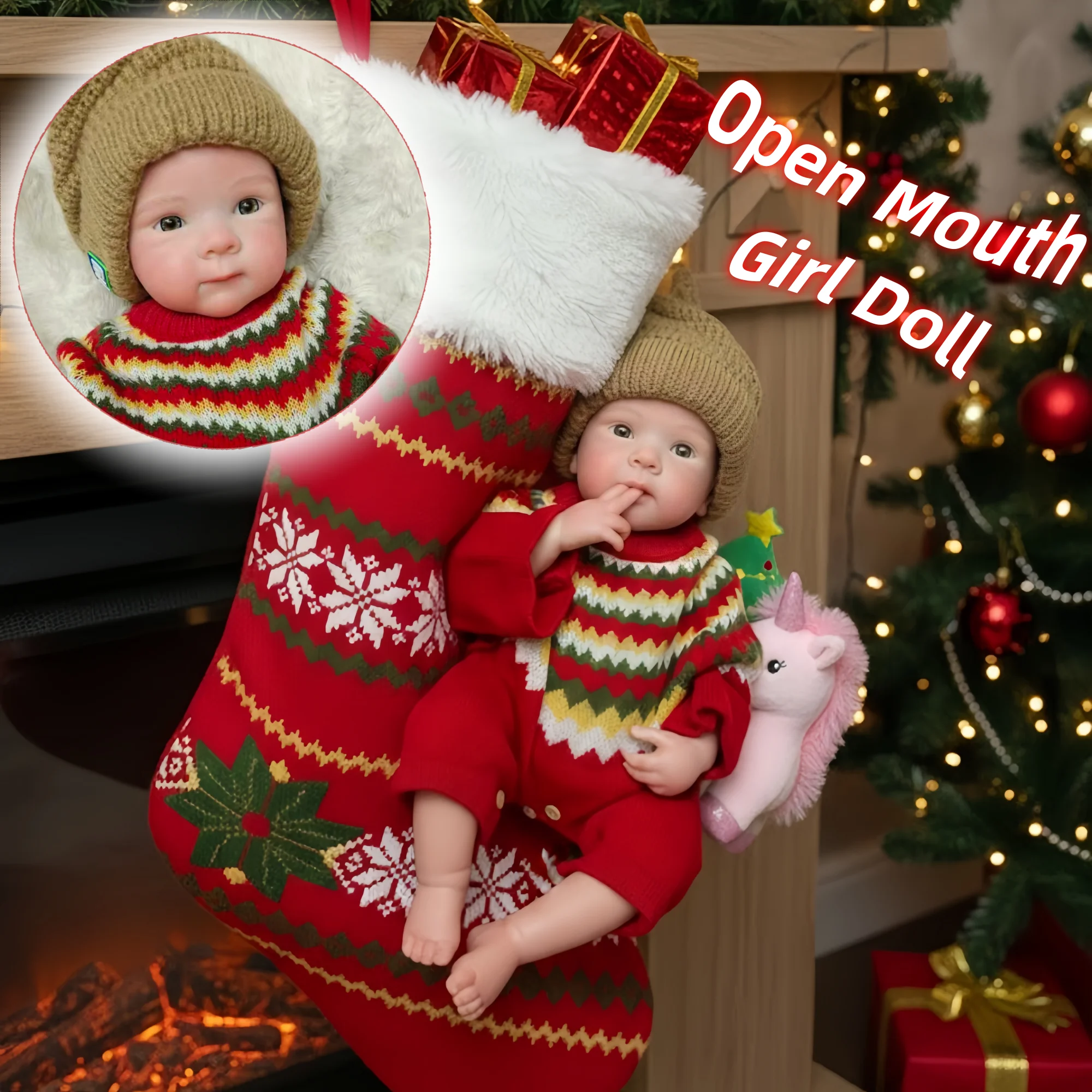 18 pouces lavable Bettie bebe reborn de silicone fille poupée avec bouche ouverte peint et non peint Bebe poupée reborn tam silicone bebek