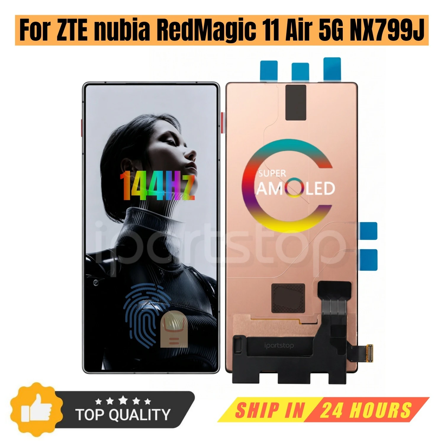 

iParts Replacement New Display for ZTE nubia RedMagic 11 Air 5G NX799J Red Magic 11Air AMOLED 144Hz Touch Screen Assembly OEM