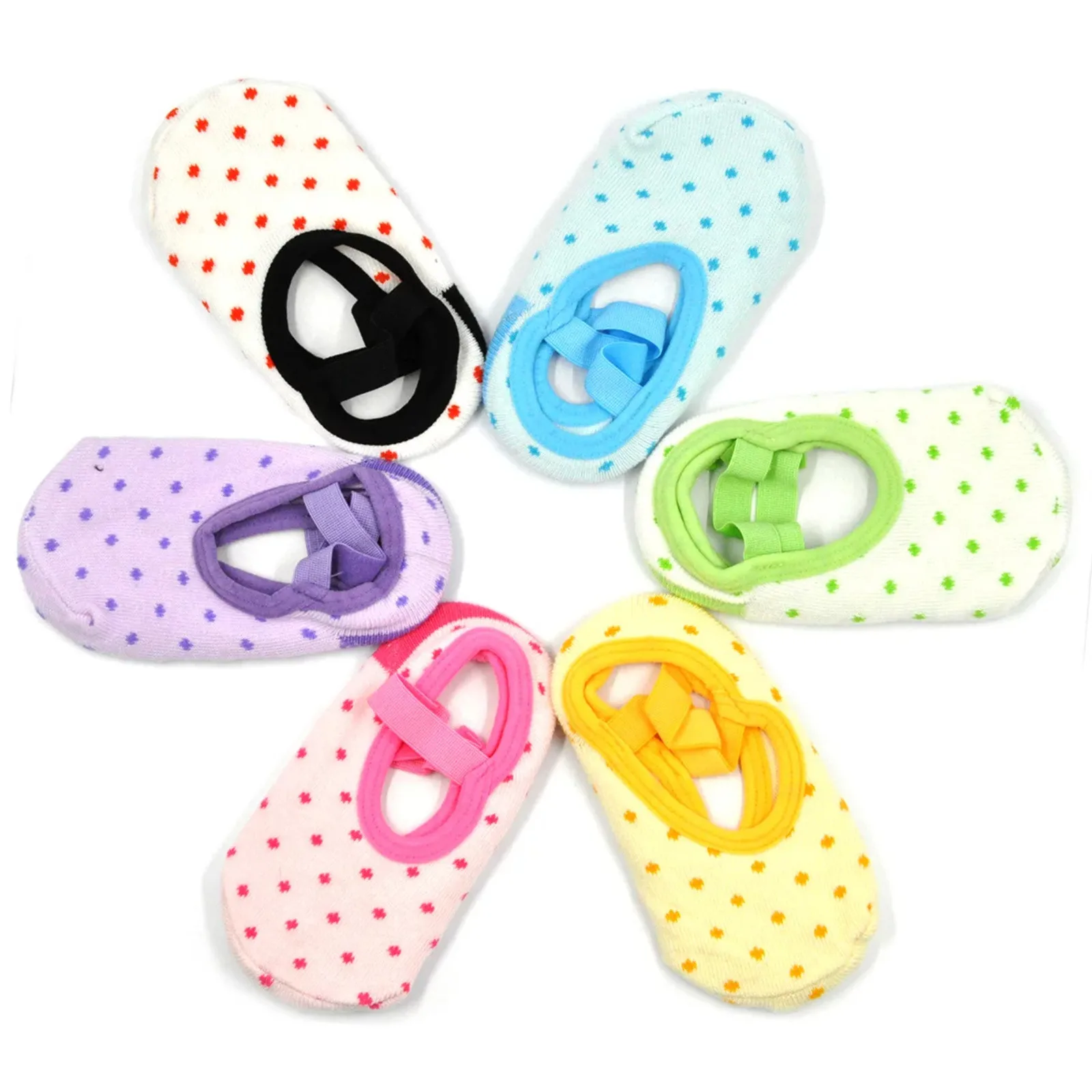 6 Pairs Cute Baby Floor Socks Non-slip Soft Sole Toddler Sock Boy Girls Cotton Children's Toddler Warm Shoes Infant First Walker