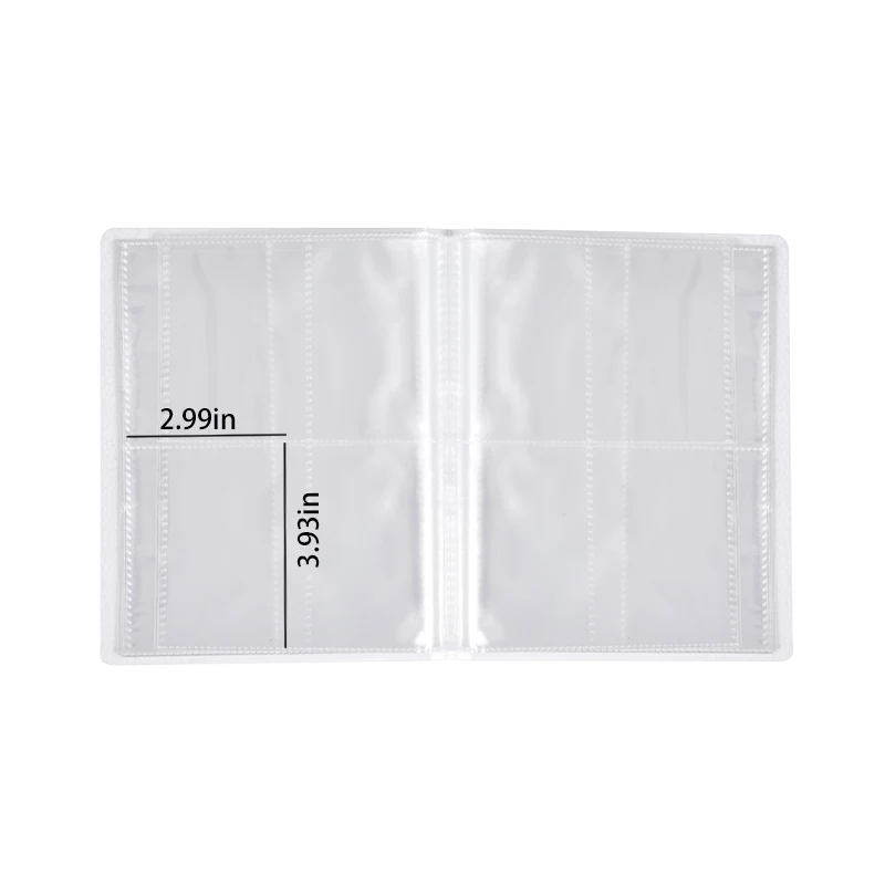 

Белая 3-дюймовая 4-карманная папка для карточек, 20 больших листов для хранения небольших фотокарт